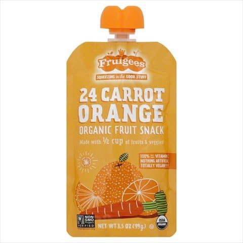 Fruigee 3.5 oz. Carrot Orange Fruit Snacks - Case Of 12