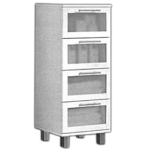 # BADEZIMMERSCHRANK 4 Schubladen Badschrank Hochschrank: Amazon.de