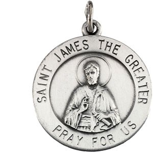 Genuine IceCarats Designer Jewelry Gift 14K Yellow Gold St. James Medal. 18.00 Mm St. James Medal In 14K Yellow Gold