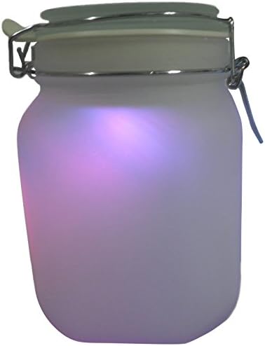 YinArts Lighting 21JA05 Solar Powered Glass Jar with Color Changing LED