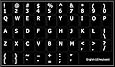 ENGLISH US NON-TRANSPARENT KEYBOARD STICKER ON BLACK BACKGROUND