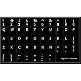 ENGLISH US NON-TRANSPARENT KEYBOARD STICKER ON BLACK BACKGROUND