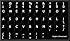 ENGLISH US NON-TRANSPARENT KEYBOARD STICKER ON BLACK BACKGROUND