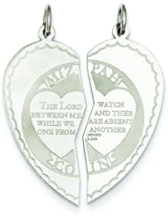 Sterling Silver Mizpah Heart Charm