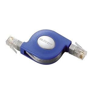 【クリックで詳細表示】ELECOM Cat6準拠携帯巻取LANケーブル LD-MCTG/BU