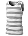 H2H Mens Casual Slim Fit Sleeveless Crewneck Lightweight Striped Summer Tank Top