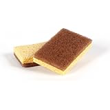 Full Circle Walnut Scrubber Sponges, Non-scratch, 2-pack