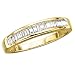 14K Yellow Gold 1/4 ct. Baguette Cut Diamond Bridal Wedding Band