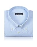 Forzieri White and Blue Fine Striped Button Down Dress Shirt
