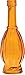 Luna Bazaar Small Vintage Glass Bottle (7-Inch, Bulb Design, Orange) - Flower Bud Vase - For Home Decor, Party Decorations, and Wedding Centerpieces