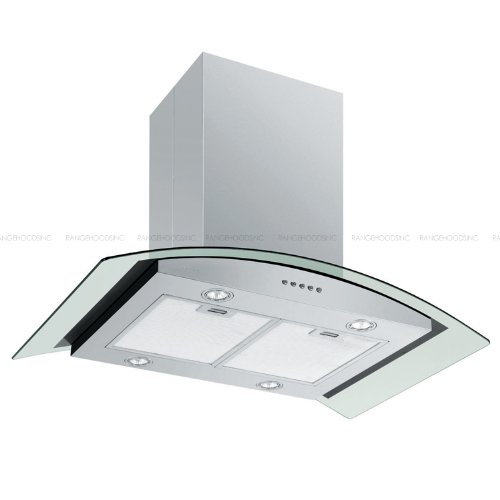 Euro Kitchen Brushed Stainless Steel 198D-I42M Island Mounted Range hood