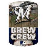 Milwaukee Brewers Wood Sign Graphics Antique Matte Finish Laminate Top Durability