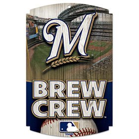 Milwaukee Brewers Wood Sign Graphics Antique Matte Finish Laminate Top Durability
