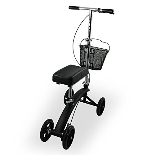 BodyMed Folding Knee Walker With Dual Braking System and Basket
