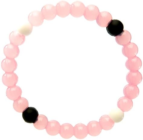 Pink Fortune Bracelet with Black and White Beads