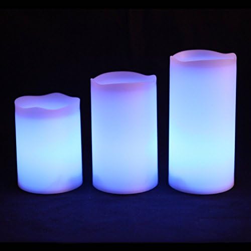 3PCS Flickering Flameless Candles, Flameless Candles with 18 key Remote,12colors of changing,Timer of 4,8 Hours, Battery Operated Candles.For Wedding &amp; Parties gift &amp; Decoration Use.