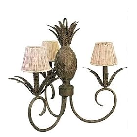 3 Light Pineapple Chandelier by LIVING WELL LAMP & SHADE CO