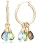 10k Yellow Gold 3-Piece Briolette Gold Hoop Earrings
