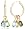 10k Yellow Gold 3-Piece Briolette Gold Hoop Earrings