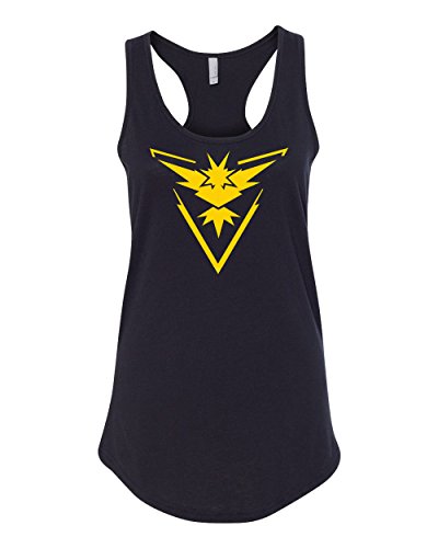Pokemon Go Gym Team Instinct Yellow Womens Racerback Tank Top