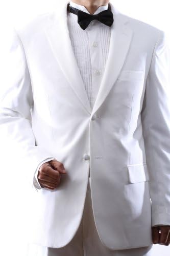Men's Single Breasted Two Button White Tuxedo