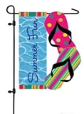 Tropical Flip Flop Paradise Summer Fun Garden Flag