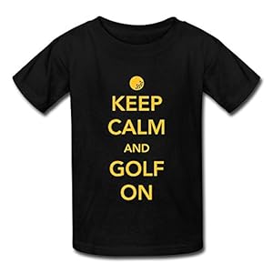 Retro O-neck Keep Calm Golf Boys Girls T Shirt