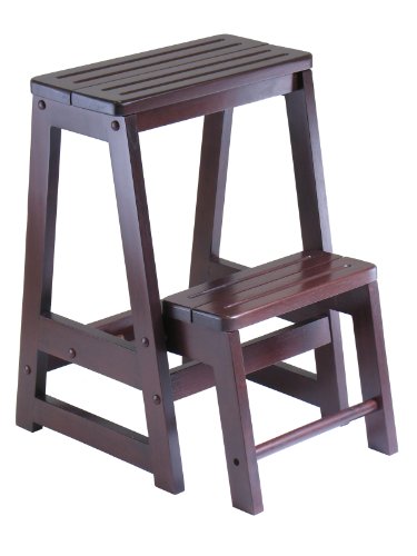Dark Wood 2-Step Step Stool