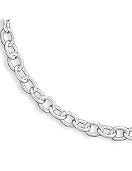 7mm, Sterling Silver, Fancy Link Necklace, 18 inch
