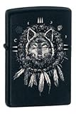 Zippo Lighter Wolf Dream Catcher, Black Matte