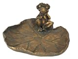 Vogeltraenke Froschkoenig bronzefarben, massiv