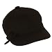 Pleat Newsboy Castro Military Cadet Lined Hat Cap Black