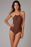 Michael Kors Binding Solids One Piece High Neck - Walnut - 6