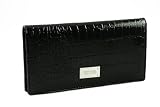 Kenneth Cole Reaction Womens Moc Croc Slim Clutch Wallet in Choice of Colors (KC-112513-Black)