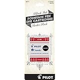 Pilot Namiki IC100 Fountain Pen Ink Cartridge, Black, 12 Cartridges per Pack, Carded (69110)
