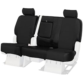 Coverking Custom-Fit Rear Bench Seat Cover - Leatherette, Black