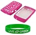 Magenta Stars Design Premium Silicone Skin Case Cover for Blackberry Storm 9530 9500 (BlackBerry NOT Included)