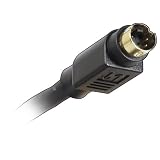 6 foot S-Video DIN4 Male Male MM Gold Plated Video Cable - Black - Great for Televisions... by Kalron Inc.