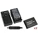 eForCity 2 Pack Batteries + Battery Charger Set Compatible with Sony NP-FT1