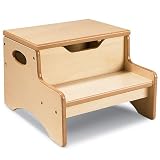 Kid-Friendly Stash 'n Step Stool Natural