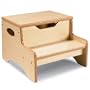 Kid Friendly Stash 'n Step Stool Natural