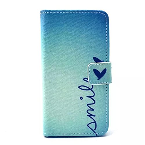 L70 Case, LG Optimus L70 Case Gift_Source [Slim Fit] Folio Leather Stand [Wallet] Shell Cover with Card Holder Compatible with LG Optimus L70 [Smile] ,Sent Screen Protector + Stylus Pen