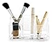 BINO 'The Wave' 6 Compartment Acrylic Jewelry and Makeup Organizer, Clear and Transparent Cosmetic Beauty Vanity Holder Storage