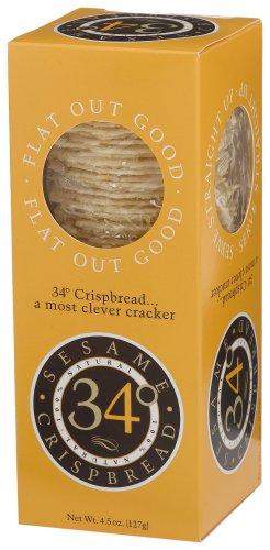 34 Degrees Sesame Crispbread, 4.5 Ounce Boxes (Pack of 6 ) by 34 Degrees