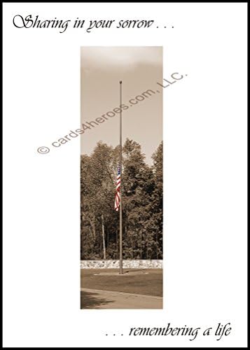 Sharing in Sorrow - Military Sympathy Greeting Cards (Set of 6)