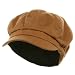 Cotton Elastic Newsboy Cap-Camel