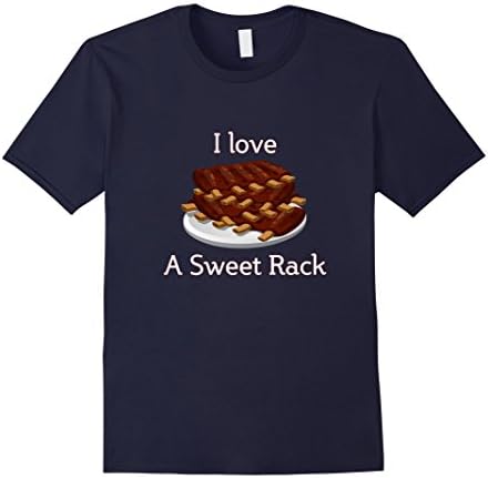 Men's BBQ Ribs T Shirt for Grill Masters and meat Smokers Large Navy