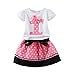 Mud Kingdom Little Girls Birthday Clothes Sets for Gifts Outfits