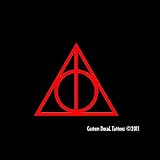 Deathly Hallows Harry Potter Car Window Decal Sticker Red 4"