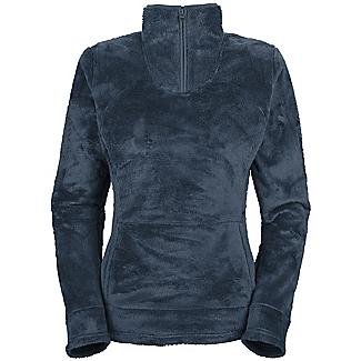 The North Face OSO Mossbud Womens Fleece 1/4 Zip Jacket - 100% Authentic (Large, Denim Blue)